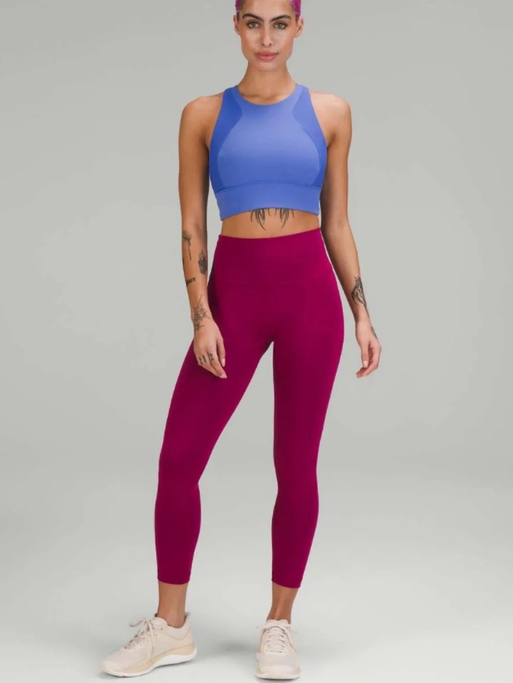Lululemon Women’s Everlux High Neck Train Wild Indigo Bra | Size 8